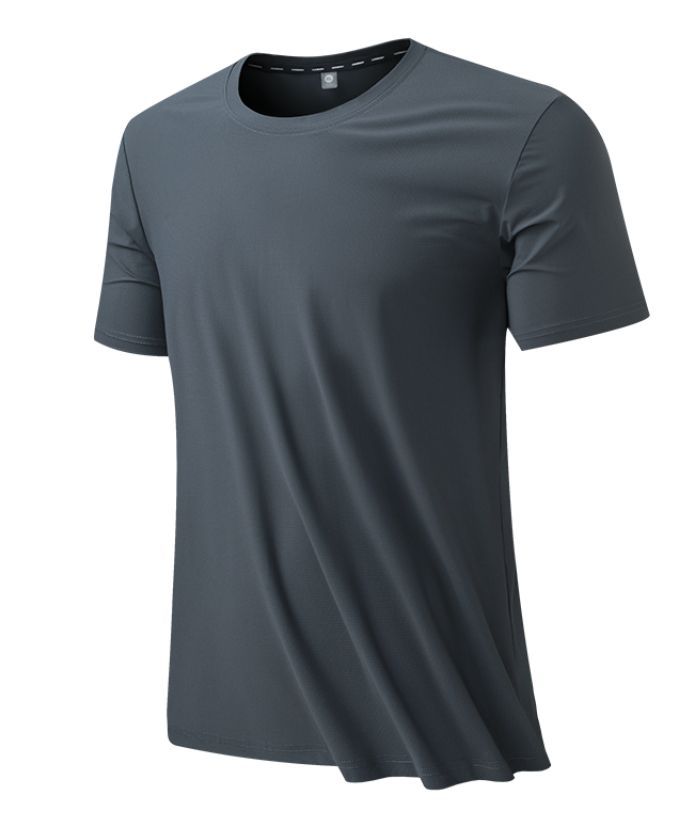 ZITY Men's Summer Slim Fit Solid Color T-Shirt-8371