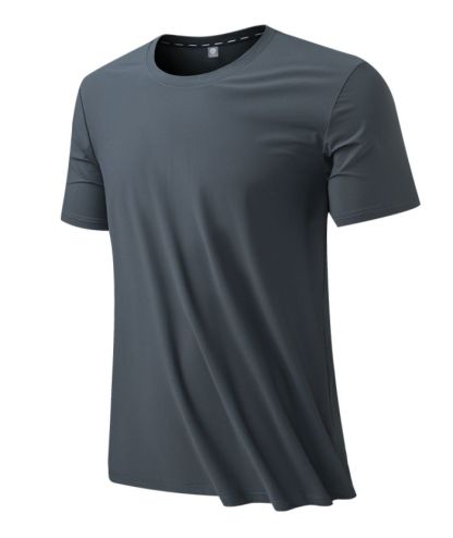 ZITY Men's Summer Slim Fit Solid Color T-Shirt-8371