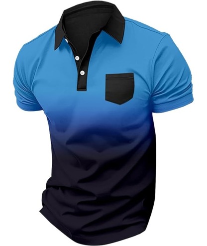 ZITY Men's Gradient Color Polo Shirt-ZPK010474 | Zitysports