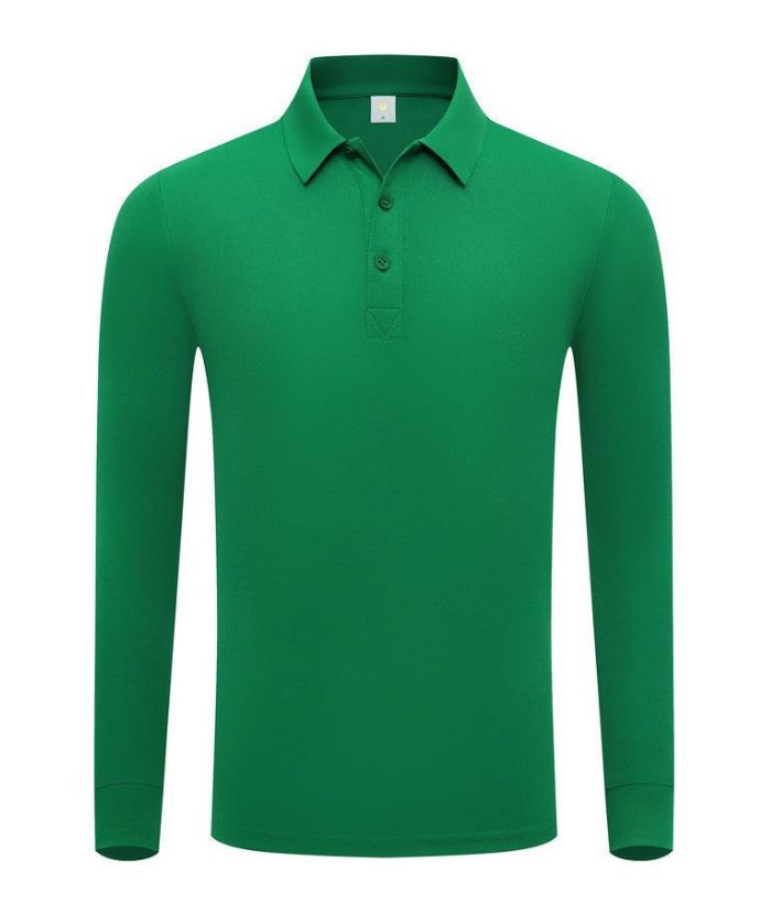 ZITY Unisex Long Sleeve Slim Fit Lapel Polo Shirt-DUMLP05922