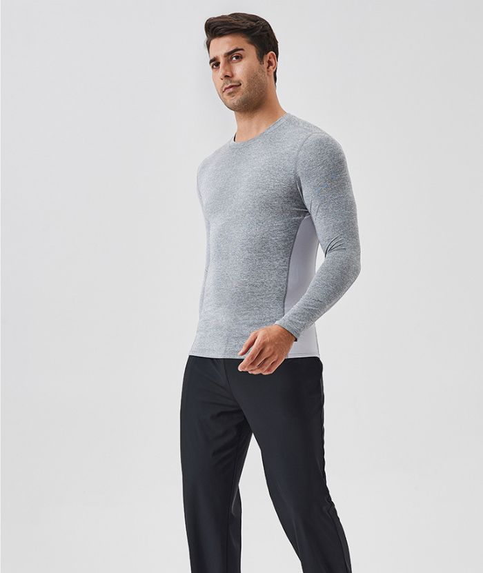 ZITY Men's Long Sleeve Compression Dri Fit T-Shirt-DUMLS05953