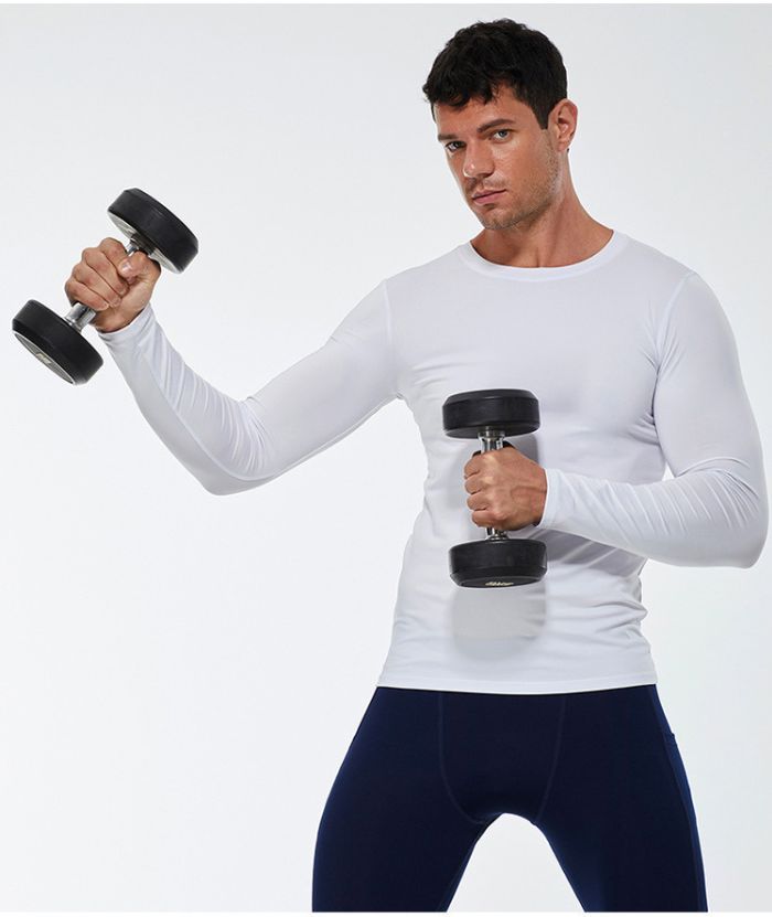ZITY Men's Long Sleeve Round Neck Compression T-Shirt-DUMLS05951