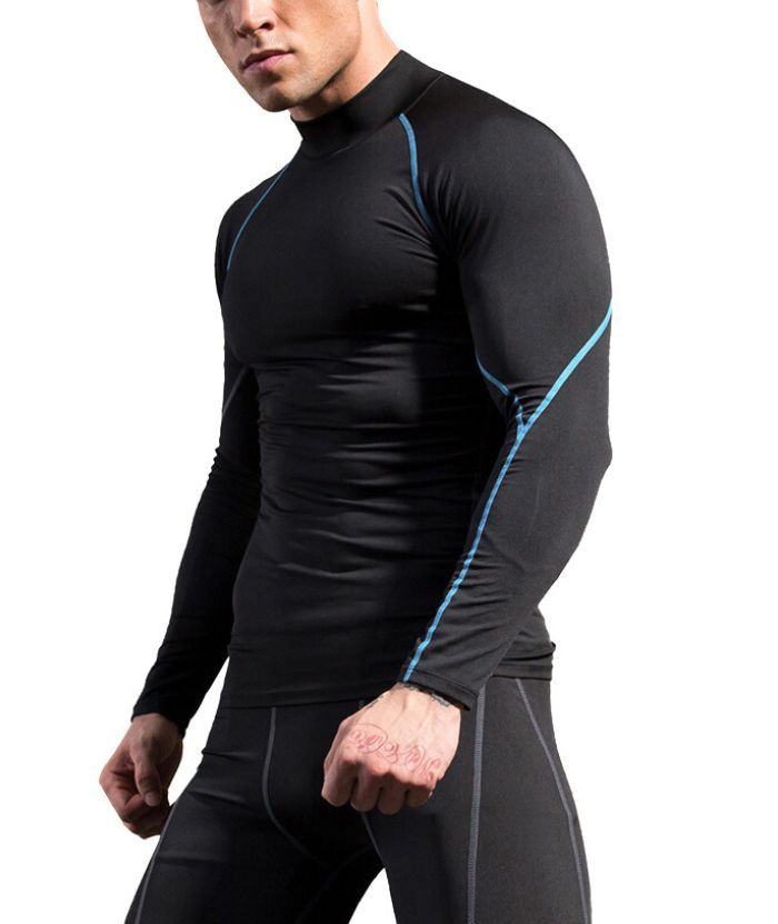 Men's Slim Fit Compression Athletic Fit Dri Fit T-Shirt-DUMLS05949