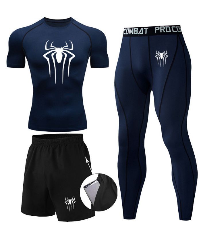 ZITY Men's Dri Fit Three Piece Compression Suit-DUMTR05987