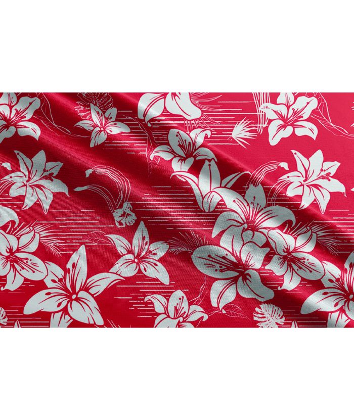 ZITY Men's Hawaiian Flower Print Polo Shirts-CUMPO05190