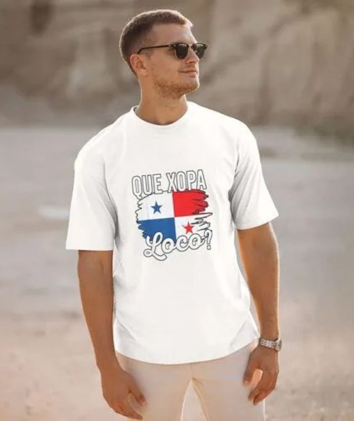 ZITY Men's Panama Flag Printed 100% Cotton T-Shirt