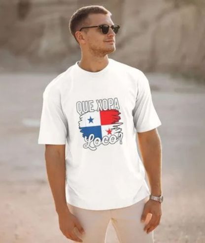 ZITY Men's Panama Flag Printed 100% Cotton T-Shirt