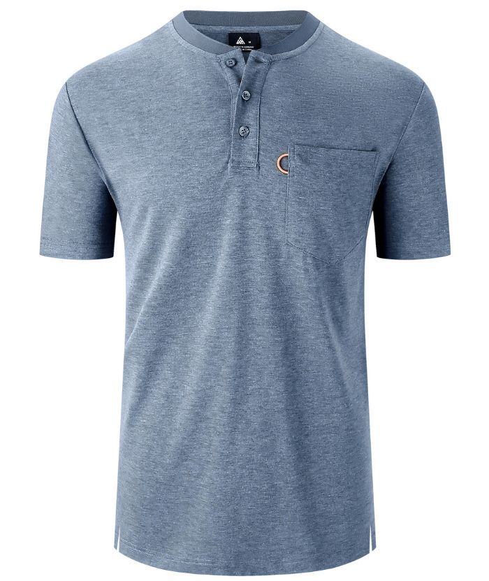 ZITY Men's Dri Fit Button Up T-Shirt-CUMSS01289
