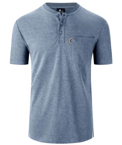 ZITY Men's Dri Fit Button Up T-Shirt-CUMSS01289