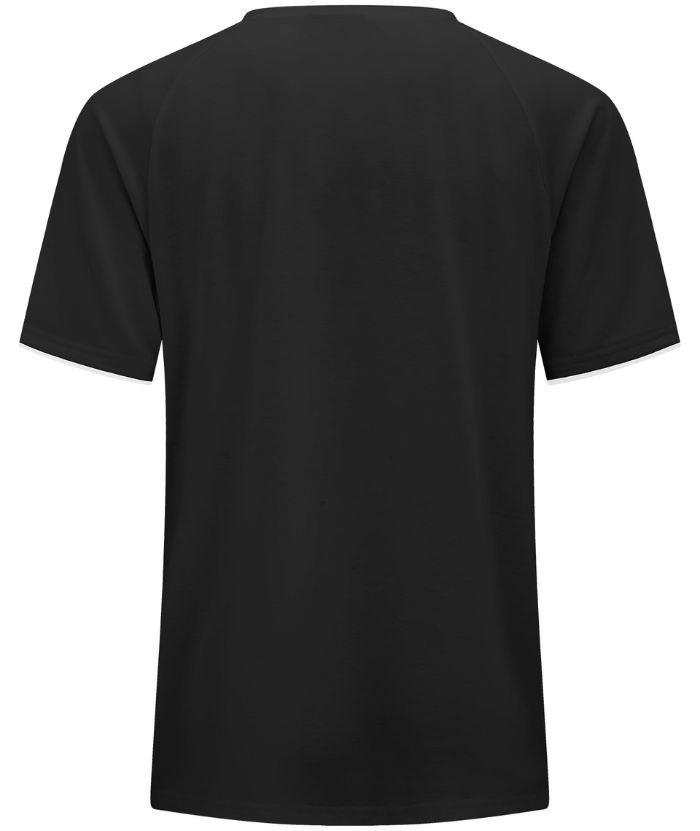 ZITY Men's Button Up Round Neck T-Shirt-CUMSS01159