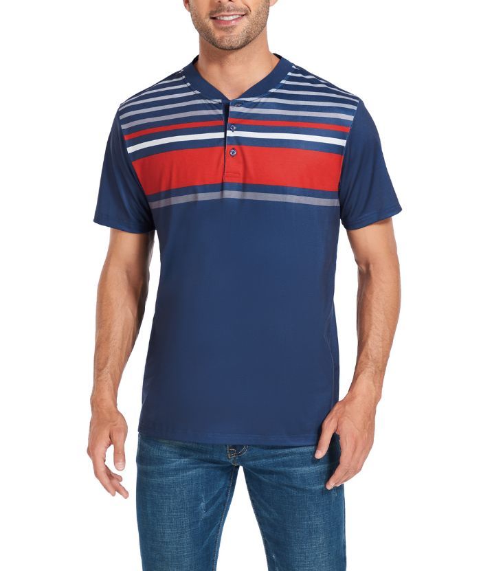 ZITY Men's Dri Fit Stripe Summer T-Shirt-CUMSS01736