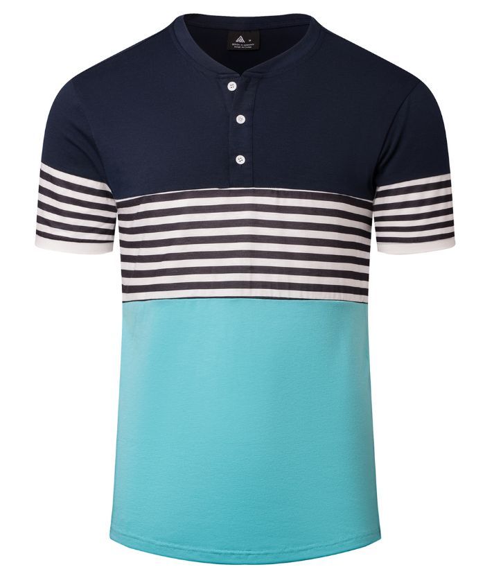 ZITY Men's Slim Fit Stripe T-Shirt-CUMSS01982
