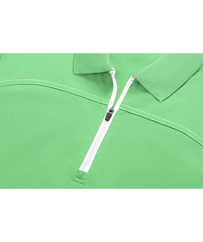 ZITY Women's Quarter Zip Slim Fit Solid Color Polo Shirt-CUWPO01996