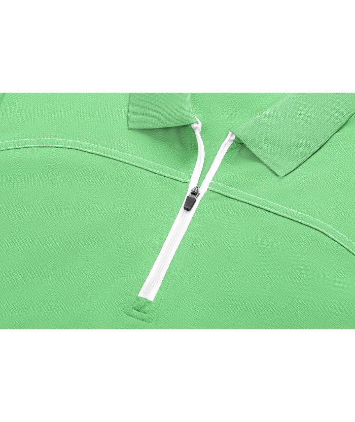 ZITY Women's Quarter Zip Slim Fit Solid Color Polo Shirt-CUWPO01996
