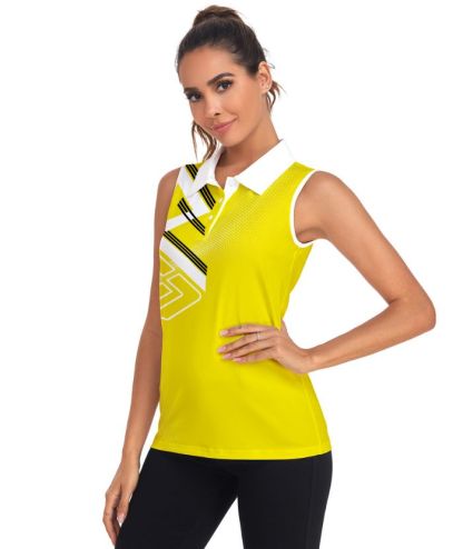 ZITY Women's Sleeveless Golf Polo Shirt-CUWBP02126