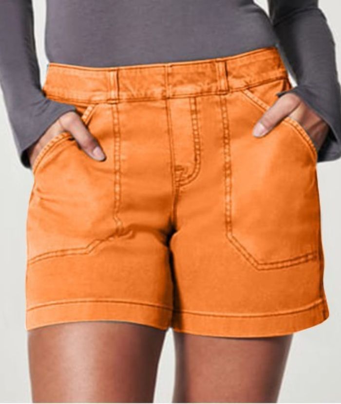 ZITY Women's Stretch Twill Ankle Cargo Shorts-DUWSH06169