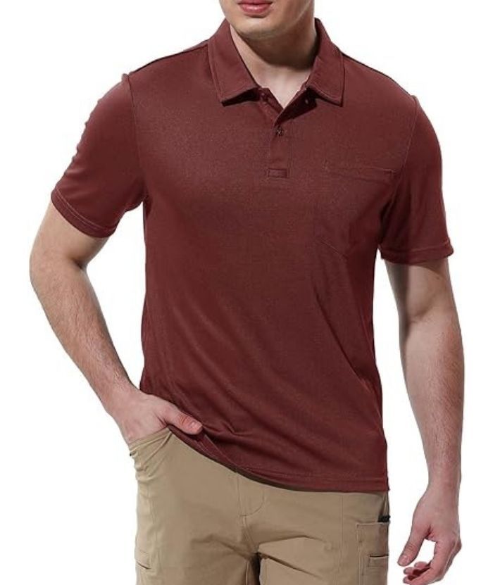 ZITY Men's Button Up Quick Dri Casual Polo Shirt-CEMPO03494