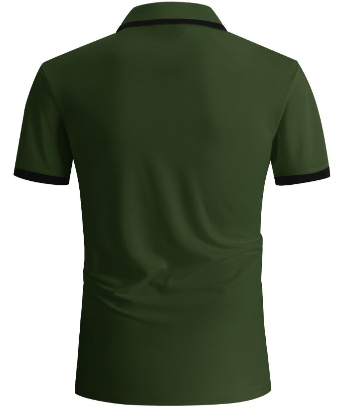 ZITY Men's Slim Fit Button Up Golf Polo Shirt-CEMPO04037