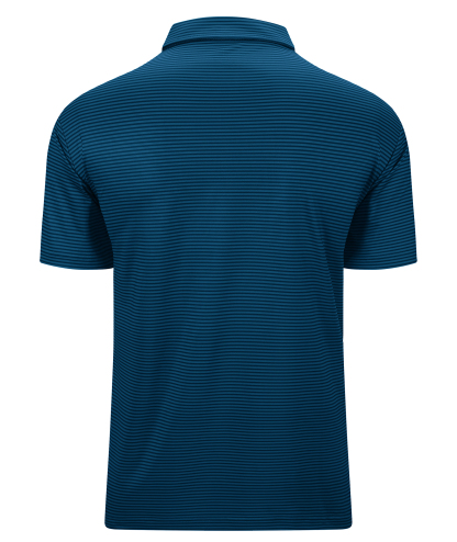 ZITY Men's Button Up Dri Fit Strip Polo Shirt-TUMPO00062