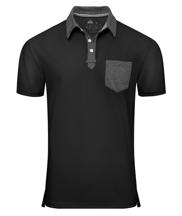 ZITY Men's Short Sleeve Quick Dry Basic Polo Shirt with Pocket-ZPK007785 | Zitysports
