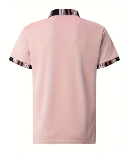 ZITY Men's Striped Collar Golf Polo Shirt-ZPK010465 | Zitysports