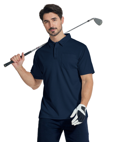 ZITY Men's Solid Color Fast Dry Neck Air Force with Pocket Polo Shirt-ZPK008914 | Zitysports