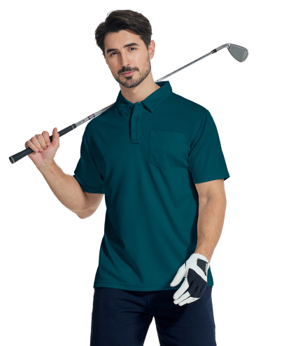 ZITY Men's Solid Color Fast Dry Neck Air Force with Pocket Polo Shirt-ZPK008914 | Zitysports