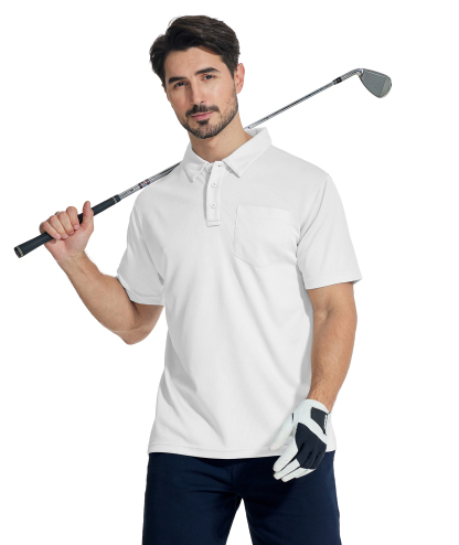ZITY Men's Solid Color Fast Dry Neck Air Force with Pocket Polo Shirt-ZPK008914 | Zitysports
