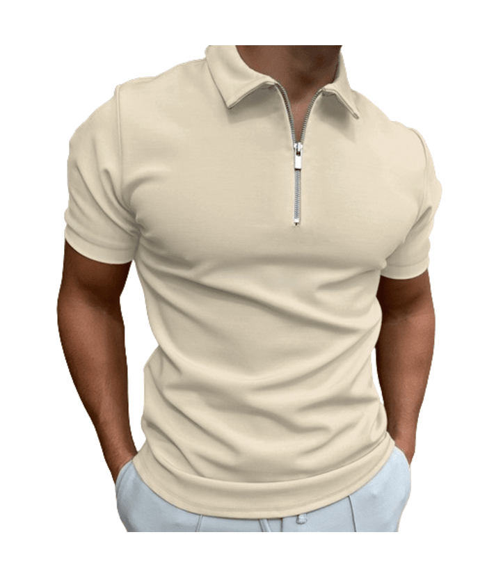 ZITY Men's Quarter Zip Polo Shirt-ZPK010448 | Zitysports