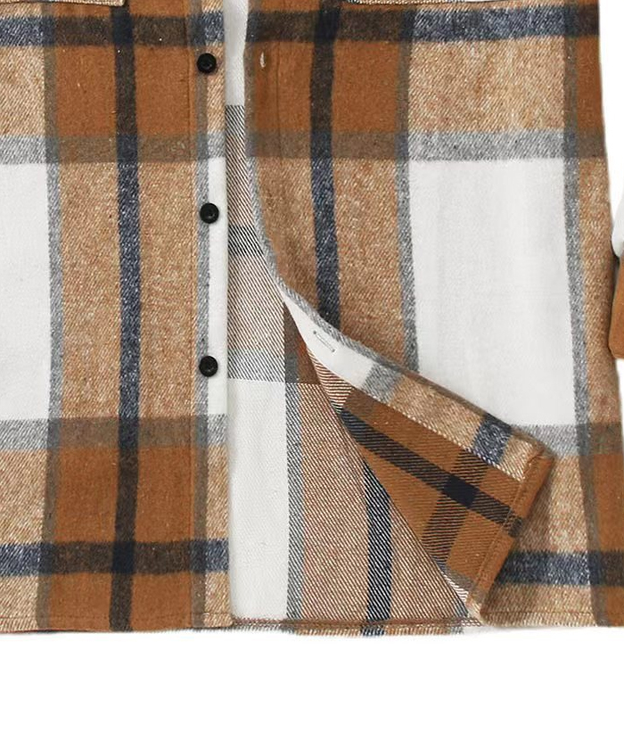 ZITY Men's Button-Up Slim Fit Plaid Flannel Shirt-DUMLT05330|Zitysports