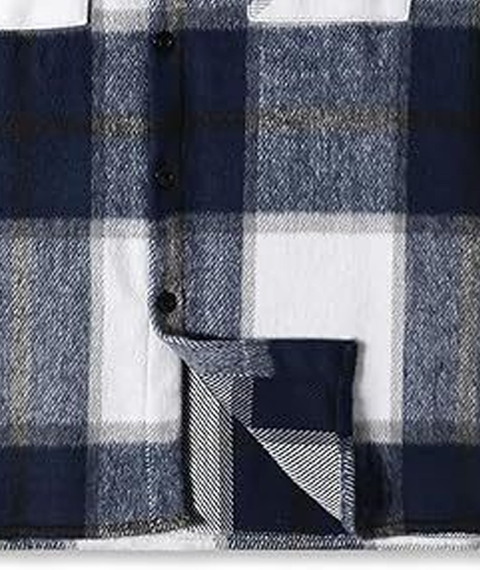 ZITY Men's Button-Up Slim Fit Plaid Flannel Shirt-DUMLT05330|Zitysports