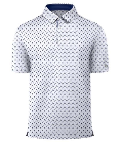 ZITY Men's Button Up Slim Fit Printed Polo Shirt-CUMPO05189