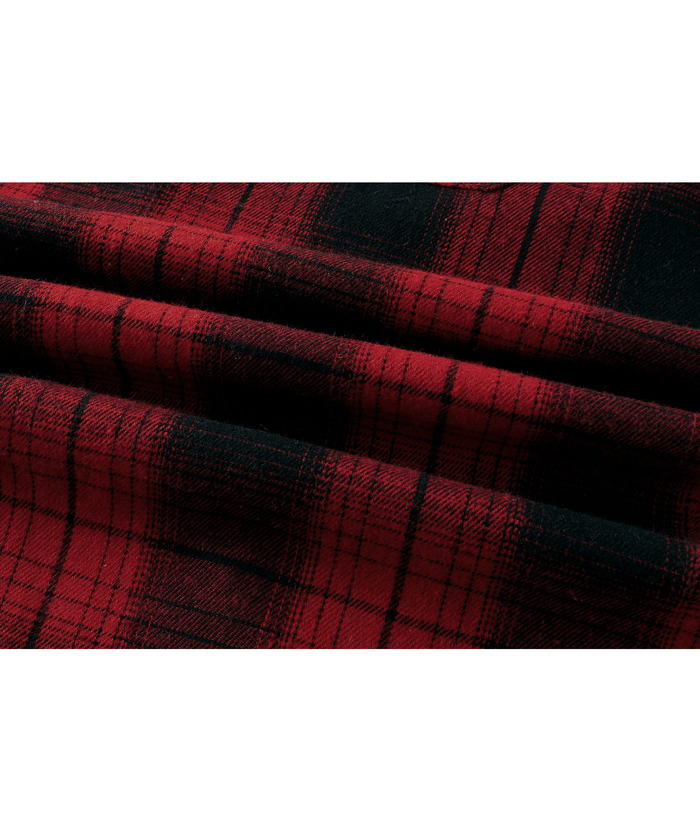 ZITY Men's Color Block Pattern Long Sleeve Casual Plaid Flannel Shirt-ZPK006185 | Zitysports