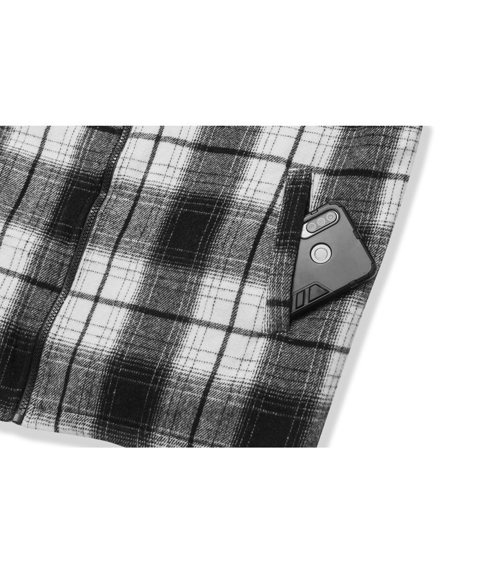 ZITY Men's  Sherpa Lined Soft Warm  Plaid Hooide Jacket-ZPK006045|Zitysports