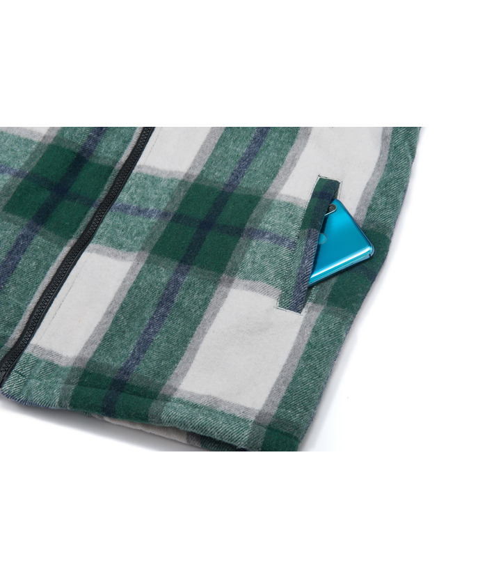 ZITY Men's  Sherpa Lined Soft Warm  Plaid Hooide Jacket-ZPK006045|Zitysports