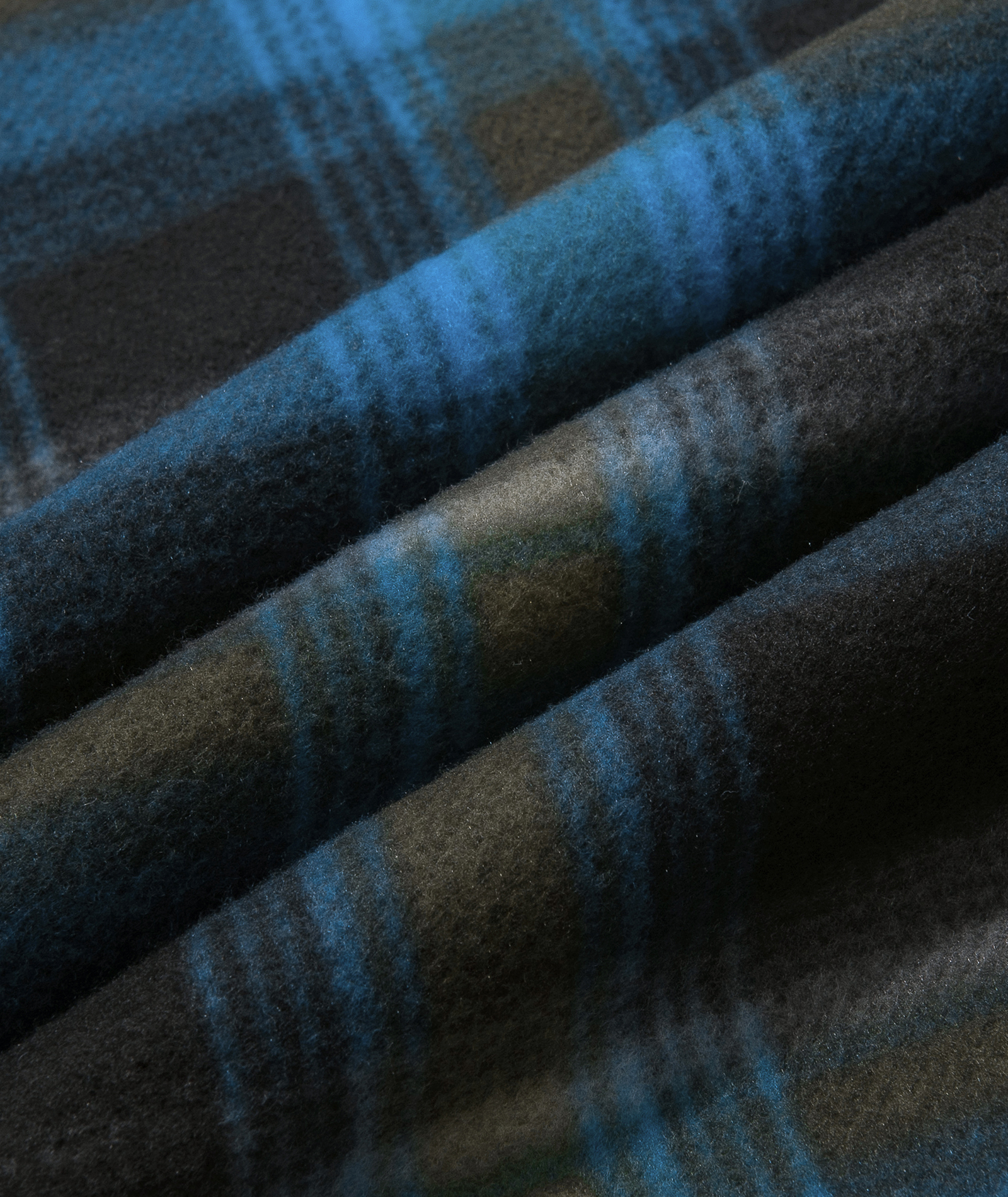 ZITY Men's Long Sleeve Full Zipper Fleece Plaid Hoodie-CFMGF00001