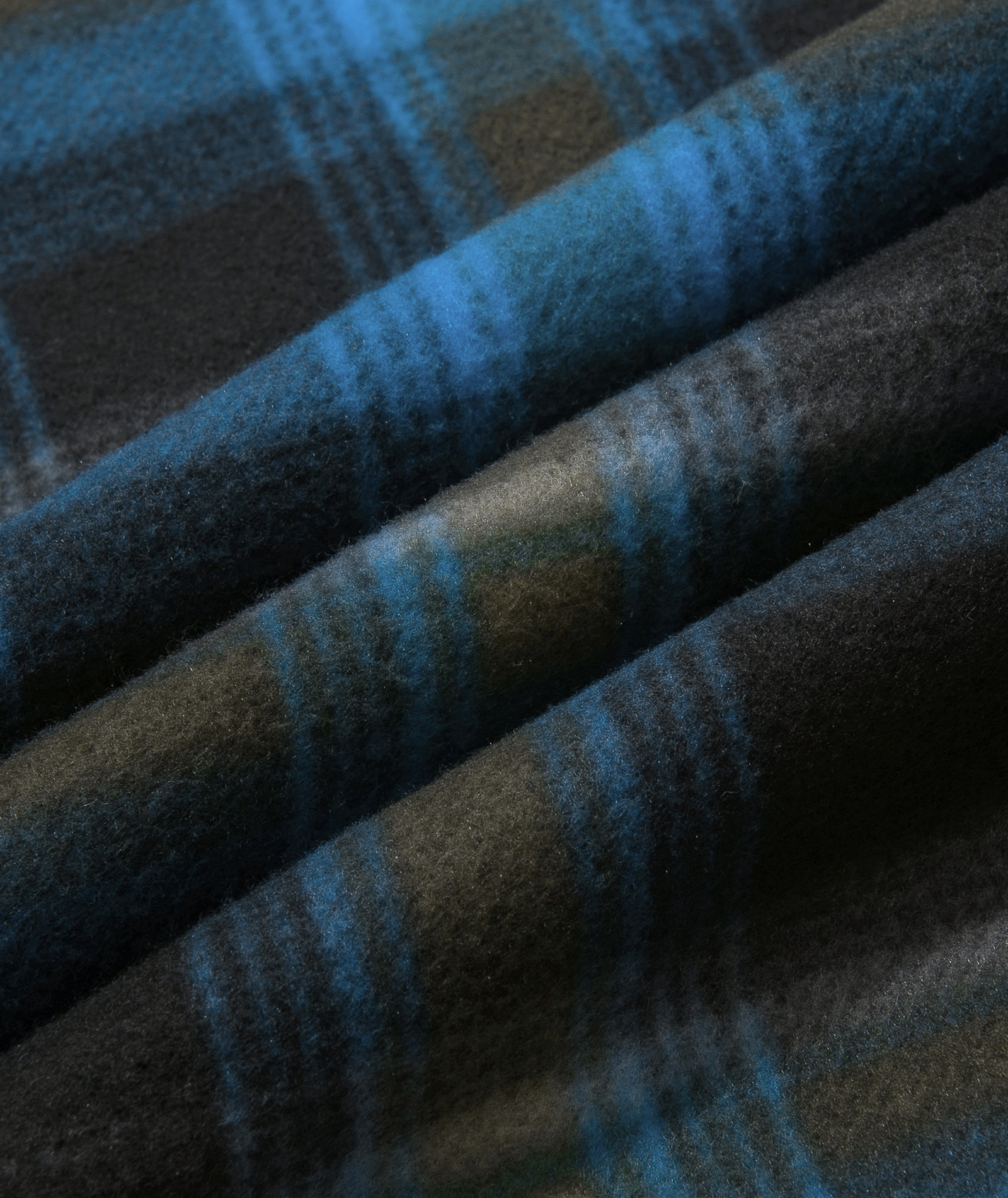 ZITY Men's Long Sleeve Full Zipper Fleece Plaid Hoodie-CFMGF00001