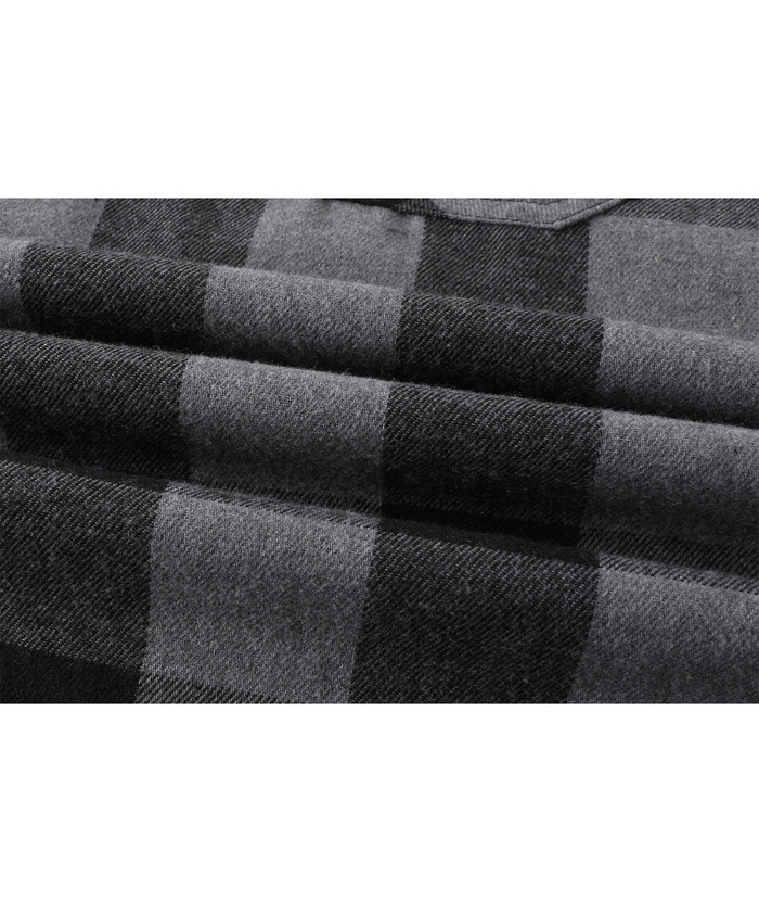 ZITY Men's Color Block Pattern Long Sleeve Casual Plaid Flannel Shirt-ZPK006185 | Zitysports