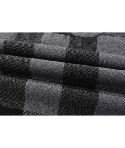 ZITY Men's Color Block Pattern Long Sleeve Casual Plaid Flannel Shirt-ZPK006185 | Zitysports