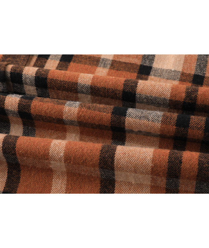 ZITY Men's Color Block Pattern Long Sleeve Casual Plaid Flannel Shirt-ZPK006185 | Zitysports