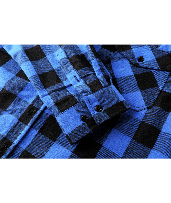 ZITY Men's Button Up Long Sleeve Plaid Hoodie-CUMLT03681|Zitysports