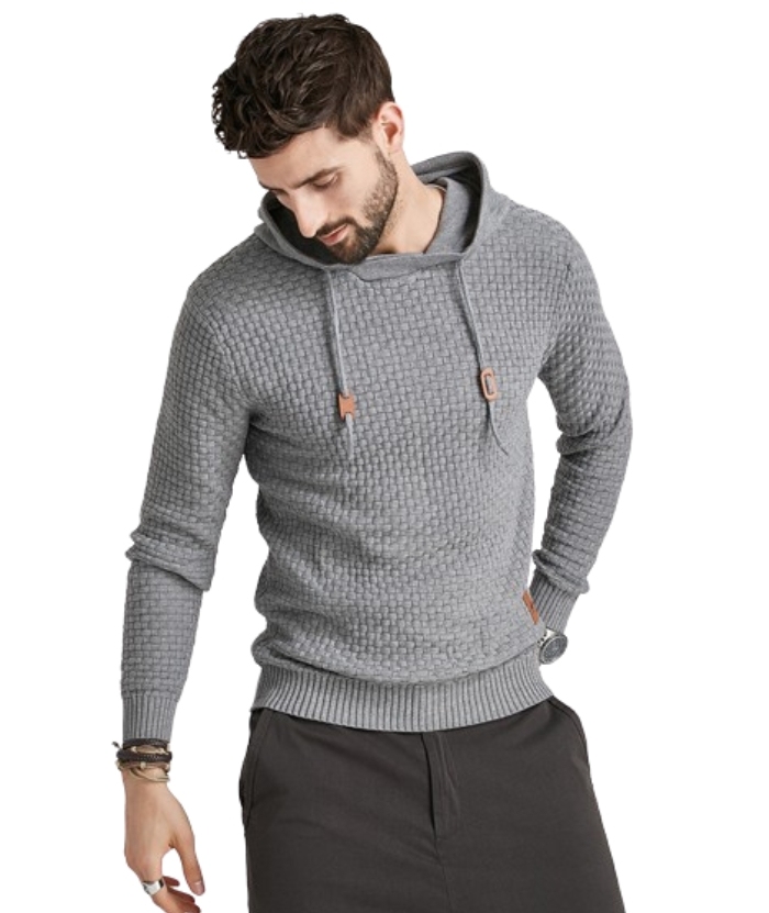 Men's Hooded Long Sleeved Pullover Fit Hoodie-DUMFH04888 | Zitysports