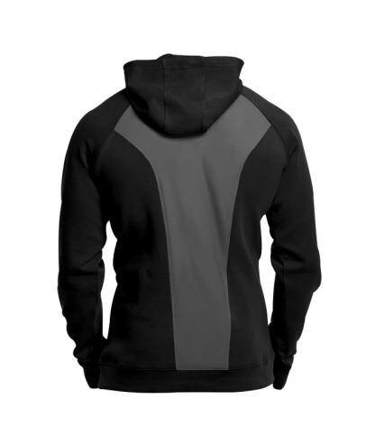 Men's Slim Fit Hiking Hoodie Long Sleeved Half Zip Block Jacket-DUMFH04892 | Zitysports