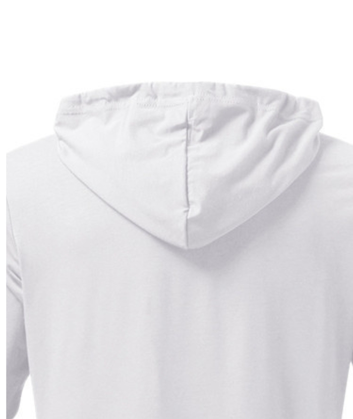 ZITY Men's Lightweight Long Sleeve Button Henley Hoodie-DUMHD04900|Zitysports