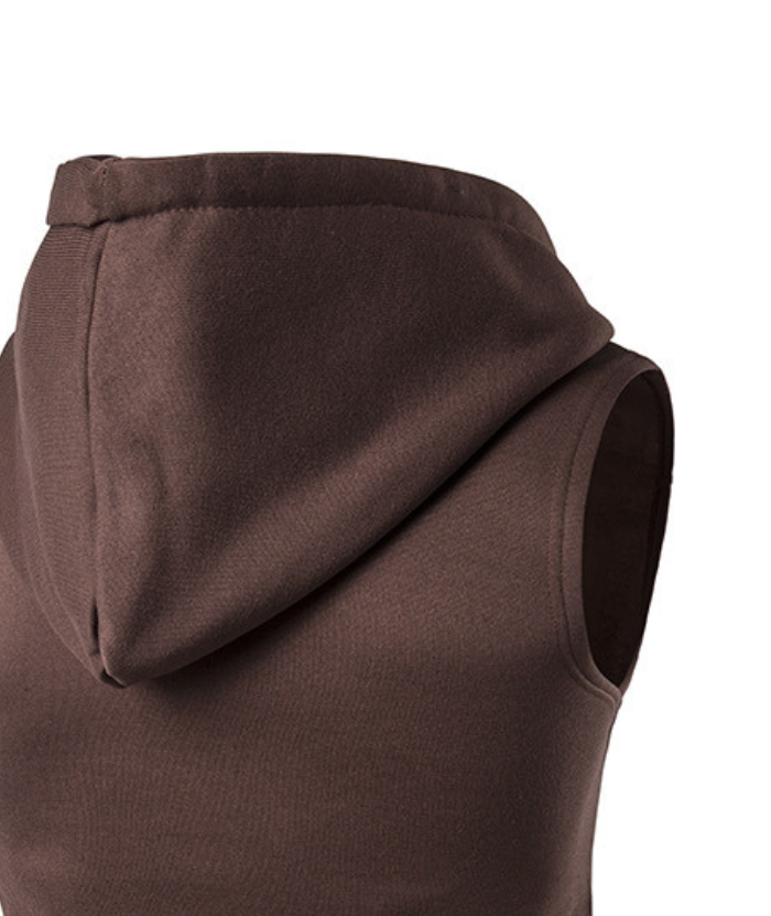 ZITY Men's Zipper Pocket Sleeveless Gym hoodie-DUMMG04965|Zitysports