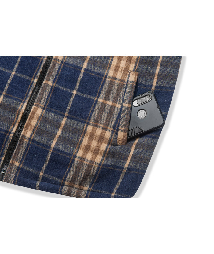ZITY Men's Sherpa Lined Soft Warm Plaid Hooide Jacket-ZPK006045|Zitysports