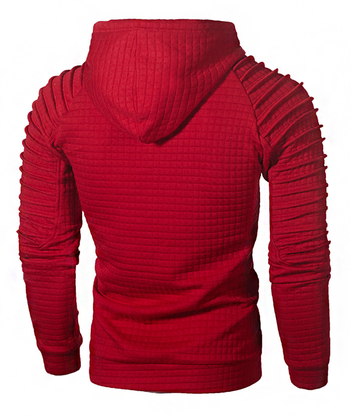 ZITY Men's Fashion Solid Color Casual Slim Fit with Kangaroo Pocket Hoodie-DUMFH05019|Zitysports