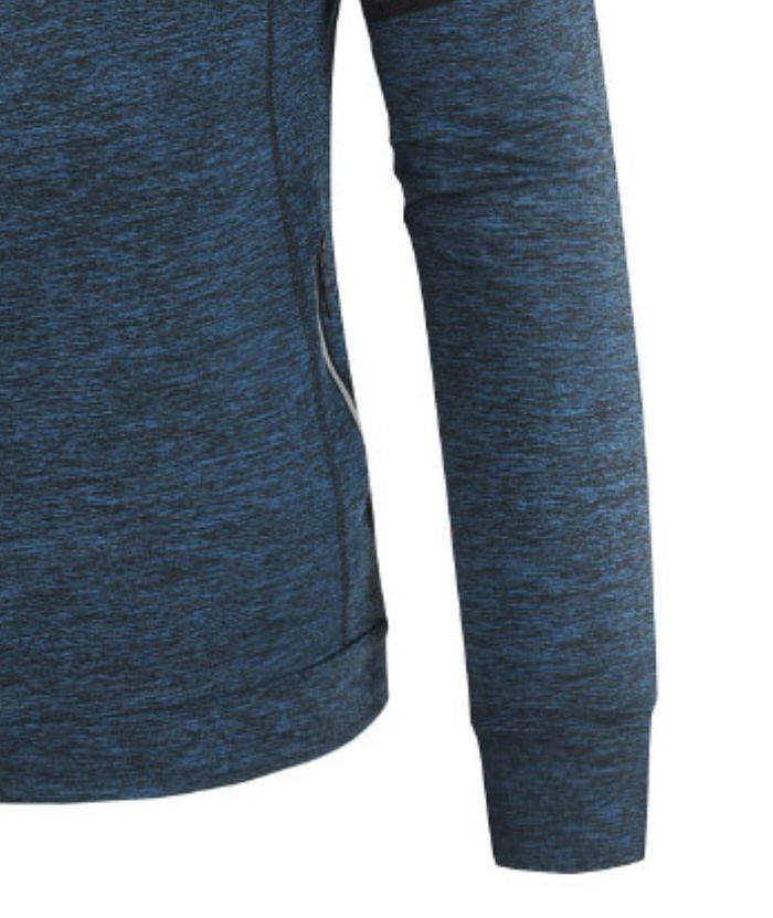 ZITY Men's Long Sleeve Full Zip Casual Plus Size Sweatshirt Hoodie-DUMHD05021|Zitysports