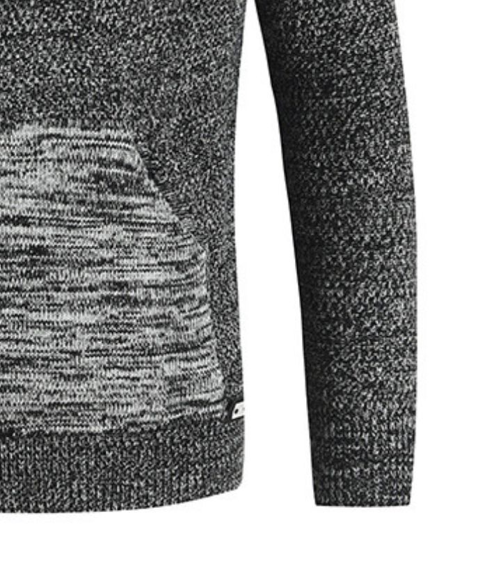 ZITY Men's Cotton Long Sleeve Knitted Half Zip Up Hoodie-DUMHD05063|Zitysports