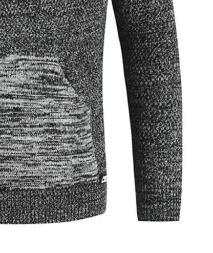 ZITY Men's Cotton Long Sleeve Knitted Half Zip Up Hoodie-DUMHD05063|Zitysports